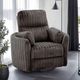Furniture of America® Belper Chocolate Brown Power Glider Recliner with Swivel-1