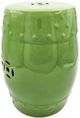A & B Home Green Barrel Stool-0