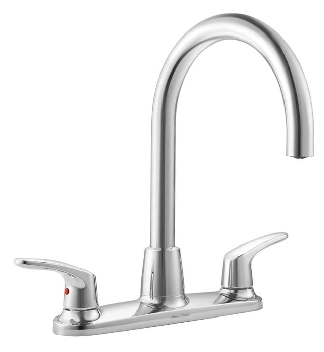 American Standard Colony® PRO Polished Chrome 2-Handle Kitchen Faucet without Side Spray-0