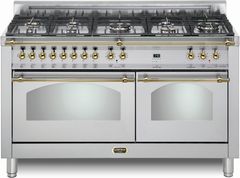 LOFRA® Dolcevita 60" Stainless Steel Pro Style Dual Fuel Range