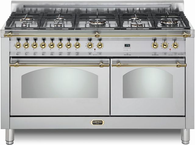 LOFRA® Dolcevita 60" Stainless Steel Pro Style Dual Fuel Range-0