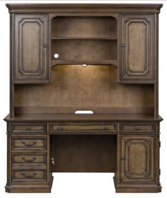 Liberty Furniture Amelia Antique Toffee Junior Executive Credenza Set-2