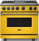 Viking® 7 Series 36" Daffodil Pro Style Dual Fuel Range with Griddle-0