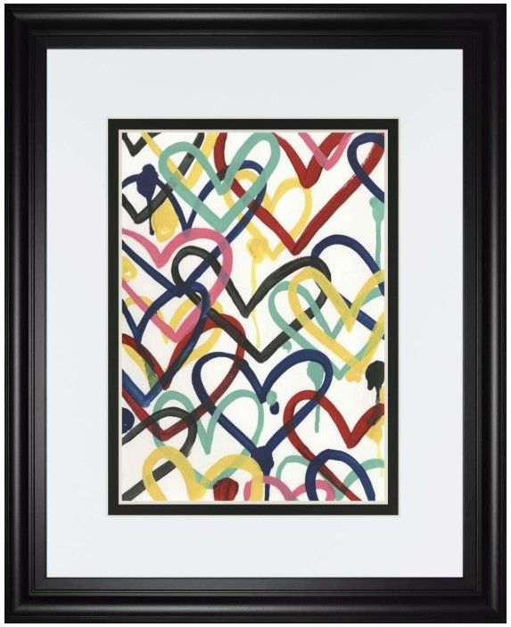 Classy Living June Erica Vess Heart Scribbles II 34" Wall Art-0