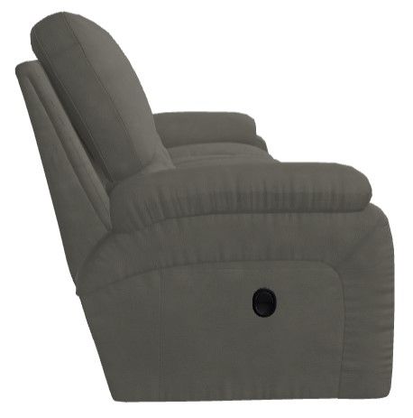 La-Z-Boy® Greyson Blue Grey Leather Manual Reclining Sofa-2