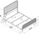 Coaster® Lanewood White Queen Metal Rod Bed-4