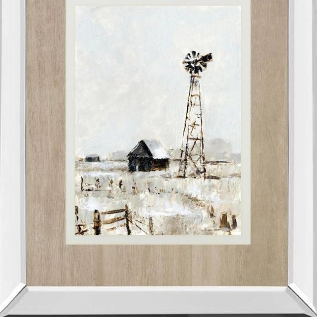 Classy Art Rustic Prairie II by Ethan Harper Mirror Framed Wall Art-1