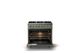 Viking® 5 Series 36" Eucalyptus Pro Style Dual Fuel (LP) Range with Brushed Brass Trim-1