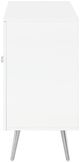 Coaster® Nieta Chrome/White High Gloss 2-Tier Accent Cabinet with Glass Shelf-4