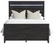 Elements International Tobias Black Queen Panel Bed-1