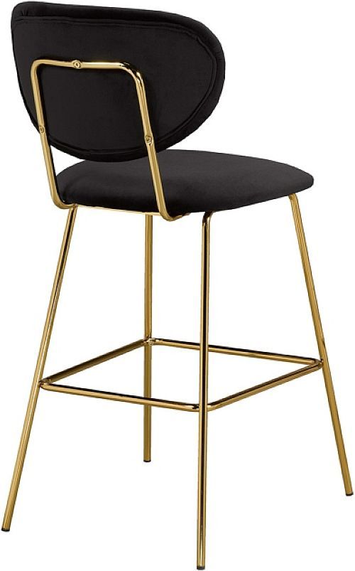 Brassex Inc. 2-Piece Black/Gold 26" Counter Stool Set-1