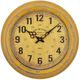 YHD Yellow Circular Iron Wall Clock-0