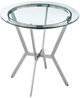 Armen Living Naomi and Chelsea 4-Piece Brushed Stainless Steel Counter Height Dining Set-4