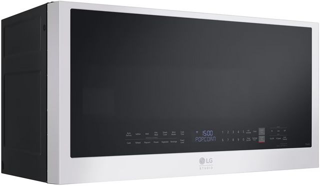 Four à micro-ondes à hotte intégrée de 30 po LG Studio® de 2.0 pi³ - Essence blanc-4