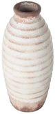 A & B Home Brown/White Ridged Ceramic Vase-1