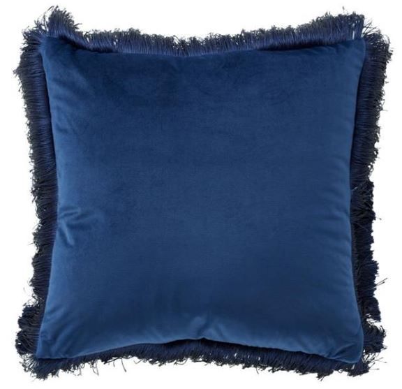 Deco Marche Blue Fabric Throw Pillow-0