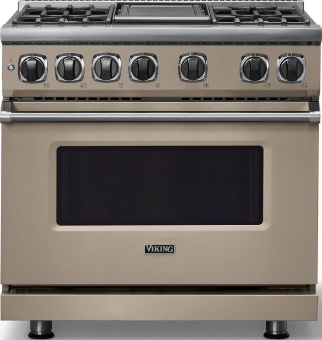 Viking® 7 Series 36" Nantucket Pro Style Dual Fuel Range with Griddle-0