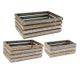 A & B Home 3-Piece Beige/Brown Planter Box Set-0