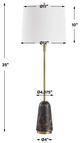Uttermost® Jenson Brushed Brass/Black Buffet Lamp-2