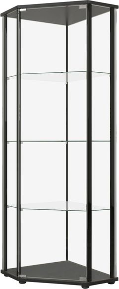 Coaster® Zenobia Clear/Black Curio Cabinet