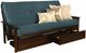 Kodiak Furniture Monterey Suede Navy/Espresso Full Storage Futon with Mattress-0