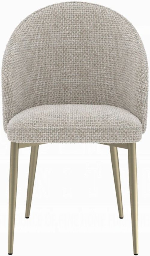 ACME Furniture Cora 2-Piece Champagne/Gray Upholstered Dining Side Chair Set-3