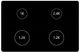 Smeg 30” Ceramic Black Glass Electric Cooktop-1