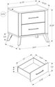 Monarch Specialties Inc. Light Oak/Rustic Oak Nightstand-2