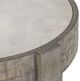 Classic Home Sonoma Antique White 26" Round End Table with Distressed Gray Base-4