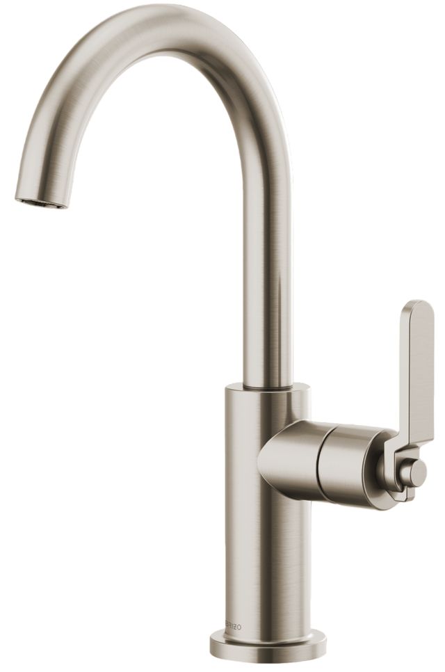 Brizo Litze® Brilliance® Stainless Bar Faucet with Arc Spout and Industrial Handle Kit-0