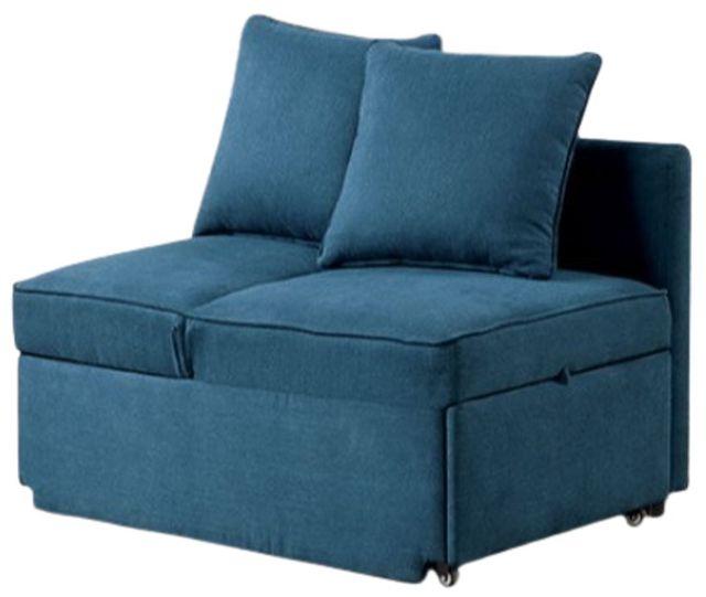 Furniture of America® Woburn Blue Convertible Chair-2