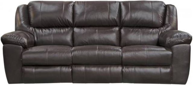 Catnapper® Transformer II Chocolate Ultimate Sofa with 3 Recliners and Drop Down Table-0