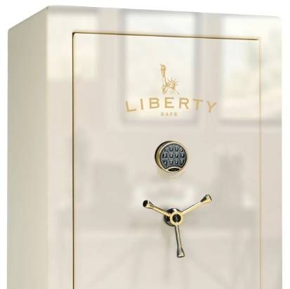 Liberty Safe Colonial 23 White Gloss Brass Electronic Gun Safe-1