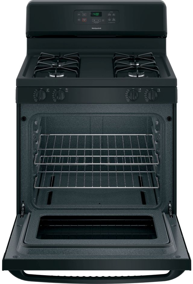 Hotpoint® 30" Black Freestanding Gas Range-1