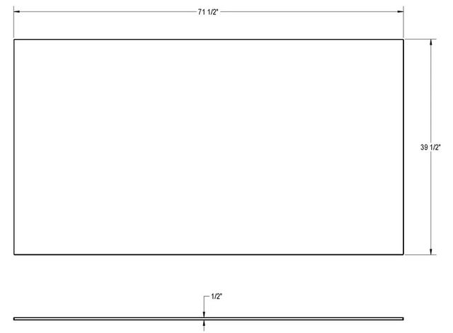 Amisco Customizable Gemma Rectangular Bar Height Table-1