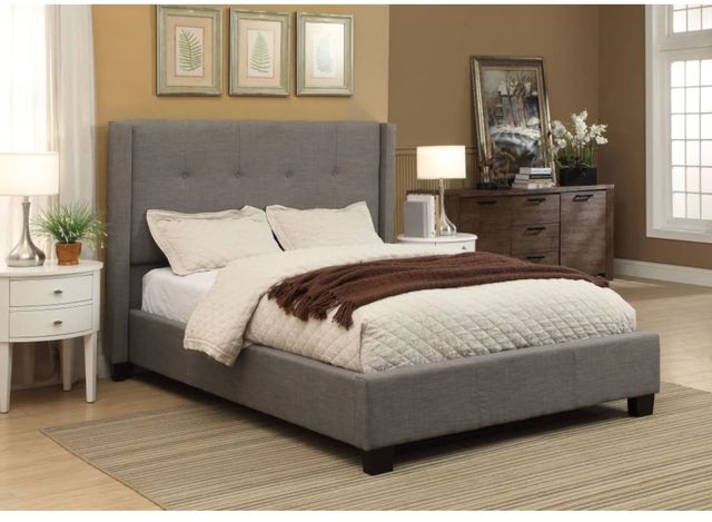 Modus Furniture Geneva Madeleine Dolphin Full Wingback Upholstered Platform Bed-1