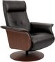 Fjords® Modern Living Hans Black Large Dual Motion Swivel Recliner-0