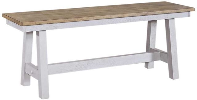 Liberty Furniture Lindsey Farm Sandstone/Weathered White Bench-0