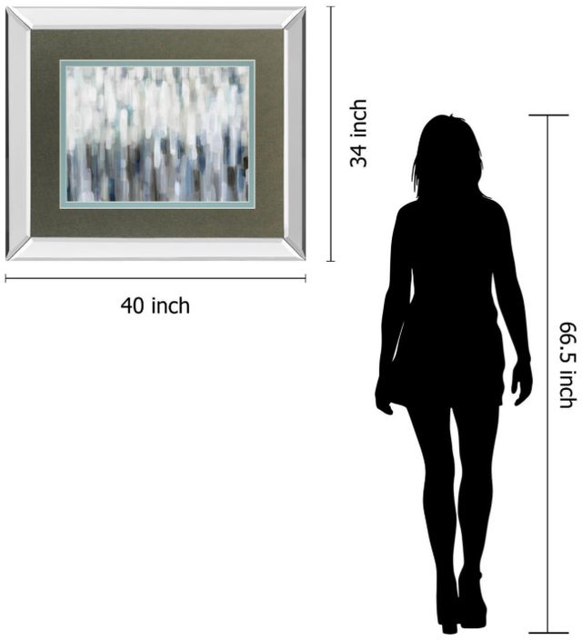 Classy LivingKaren Lorena Parker Silver Rain Mirror Framed Wall Art-2