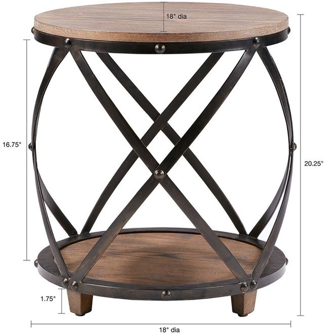 Olliix by Madison Park Antique Bronze Cirque Bent Metal Accent Table-1