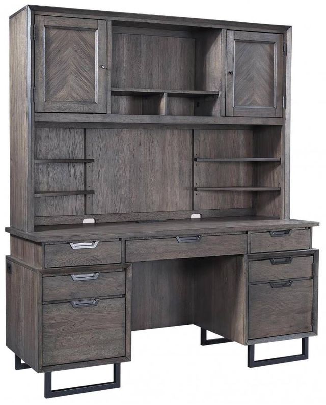 aspenhome® Harper Point Fossil 66" Credenza and Hutch-0