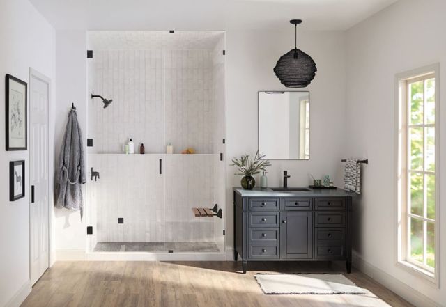Delta Galeon® 17 Series Matte Black Shower Trim with H2OKinetic-1