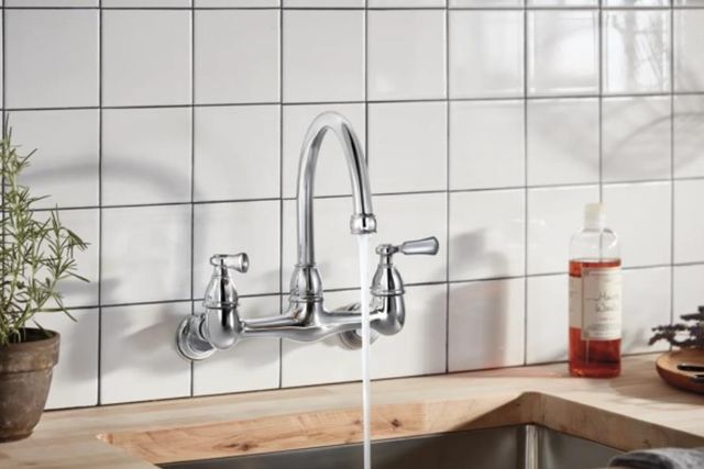 Peerless Elmhurst® Chrome 2-Handle Wall Mount Kitchen Faucet -2