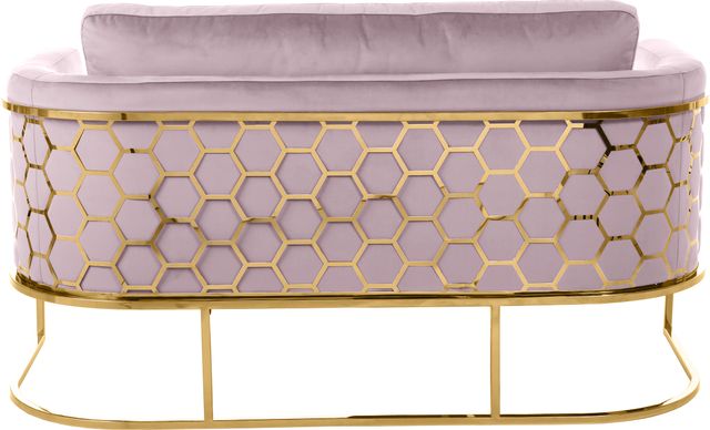 Meridian Furniture Casa Pink/Gold Velvet Loveseat-1