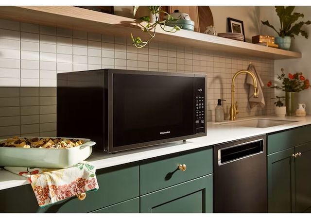 KitchenAid® 1.6 Cu. Ft. Black Stainless Steel with PrintShield™ Finish Countertop Microwave-2