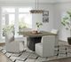 Elements International Jemma 5-Piece Beige/Espresso Dining Table Set-3