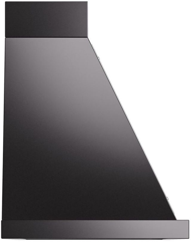 Ilve® Nostalgie II Noblesse 40" Glossy Black Wall Mounted Range Hood with Chrome Trim-2