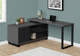 Monarch Specialties Inc. Black/Modern Grey L Shaped Computer Desk-3