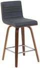 Armen Living Vienna 2-Piece Vintage Black/Walnut Swivel Counter Stool Set-0