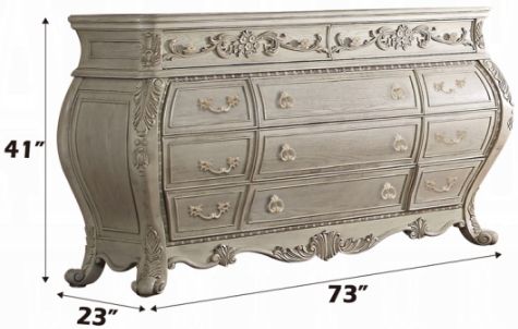 ACME Furniture Ragenardus Antique White Dresser-2